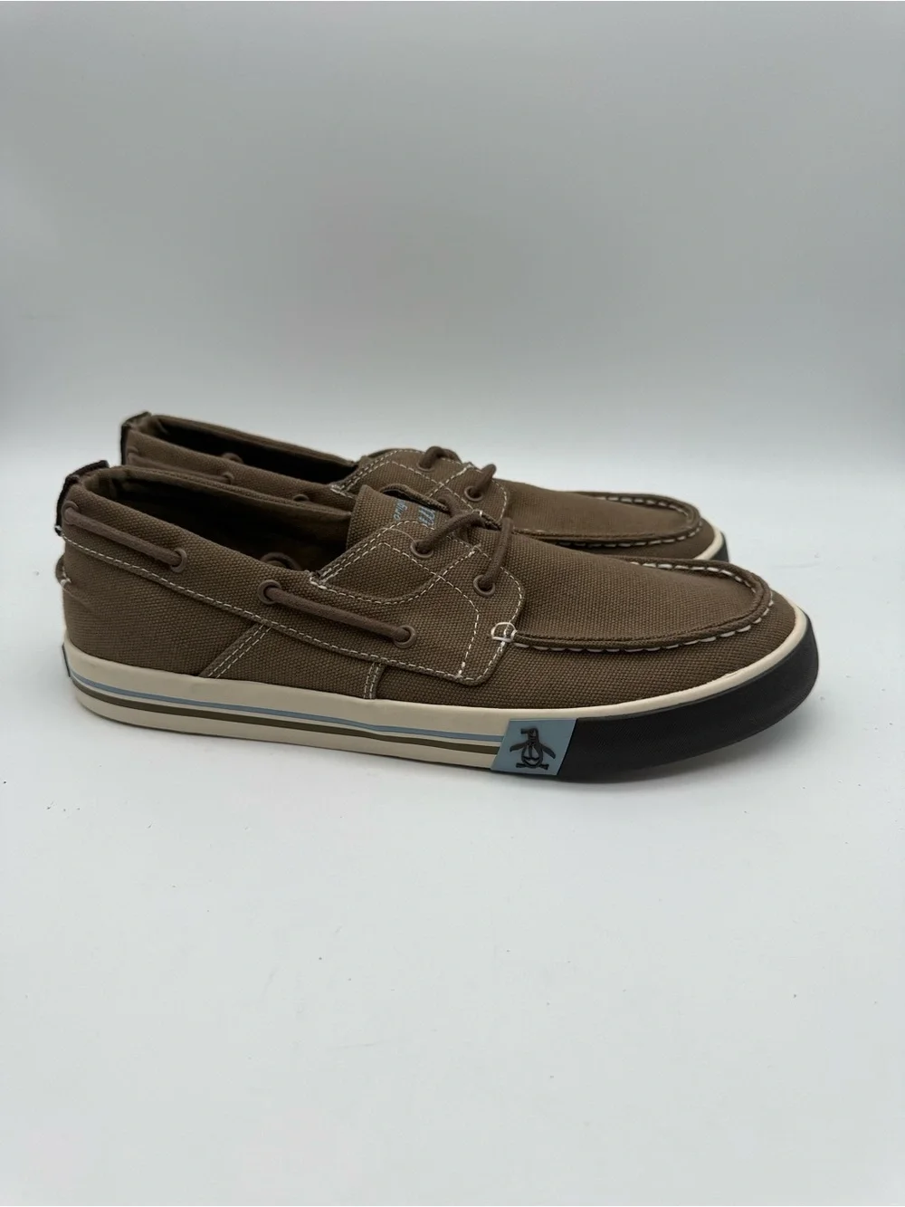 BRAND NEW Original Penguin Fly Ocean Boat Shoe Size 9.5 Fossil/Brown